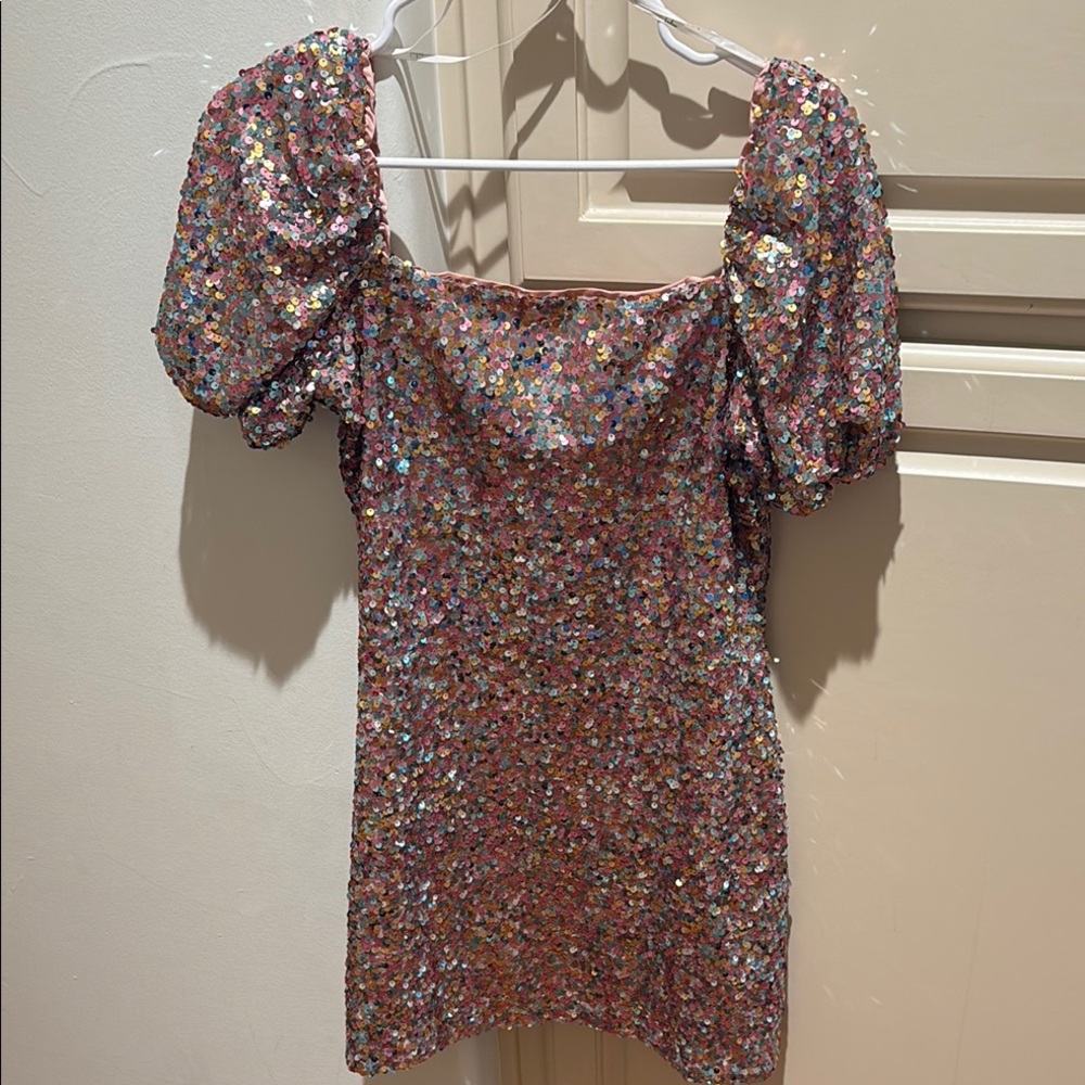 Lulu's Multicolor Sequin Dress